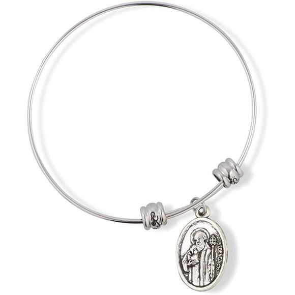St Benedict Medal San Benito Religious Jewelry Bracelet - Picture 1 of 5